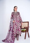 Plum Blossom  -Ready to wear 3-piece Embroidered lawn set