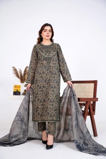 Noir Flora – 3-Piece Ready-to-Wear Set