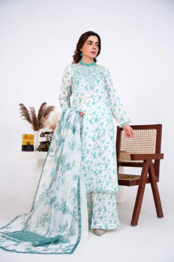 Turquoise Blossom Lawn Ensemble