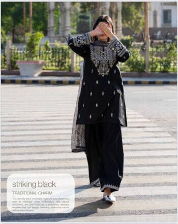 Striking Black – Cotton Chikankari